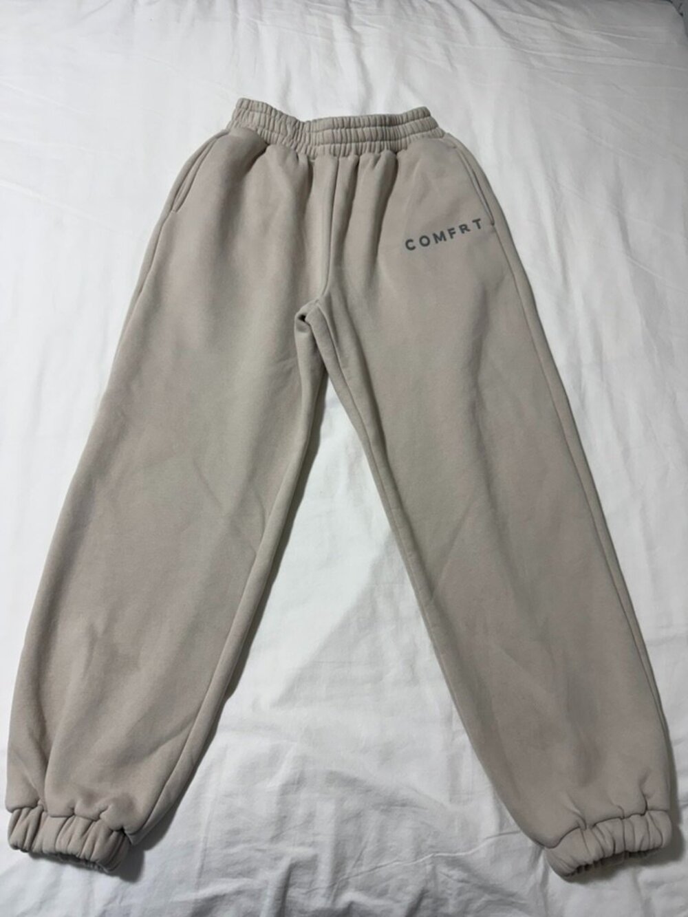 Comfrt Coordinate Sweatpants Sand Beige Unisex Medium M Oversized Joggers